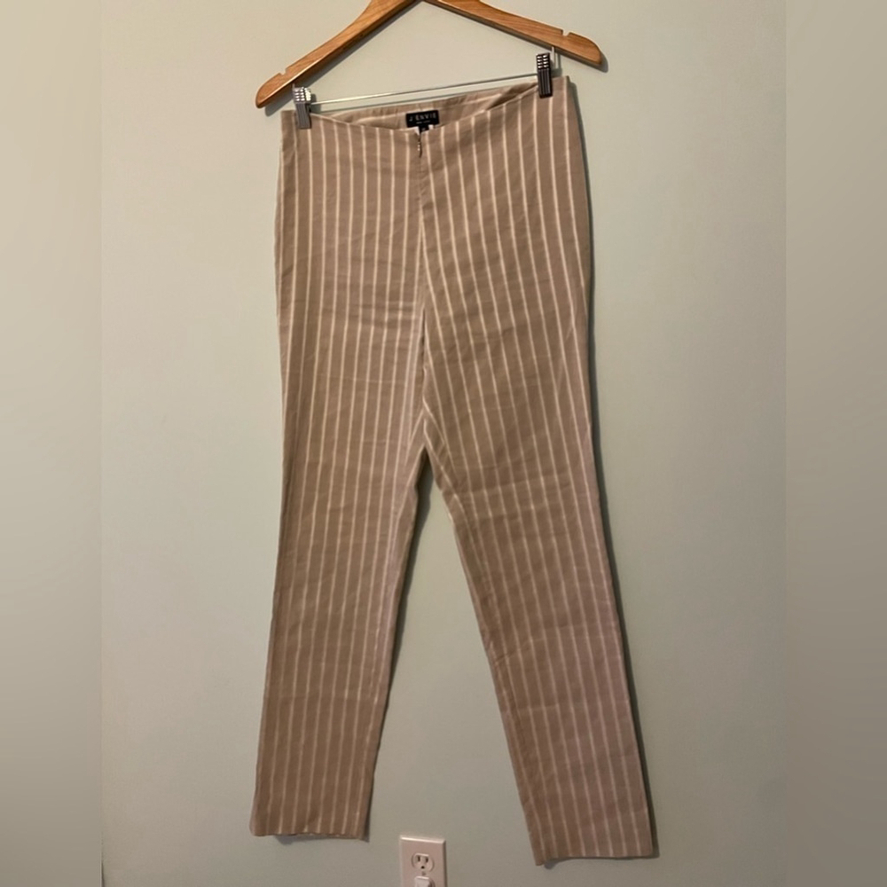 J’envie New York Flax Blend Striped Pants Size 6